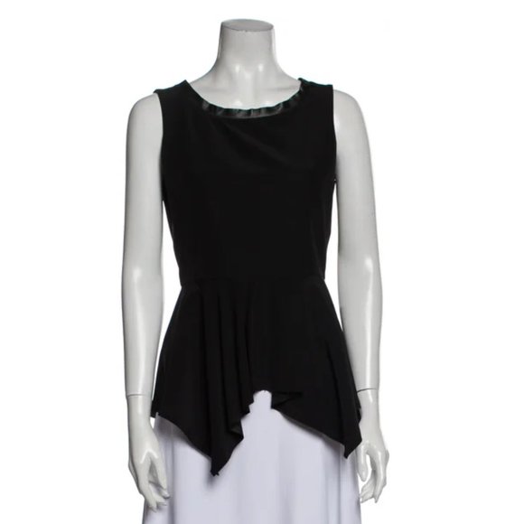 Sportmax Tops - Black Ruffle Sleeveless Sportmax Top